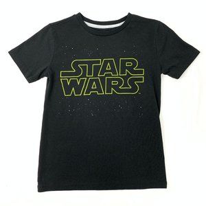 3/$25 Kids Star Wars Logo Space Black T Shirt M
